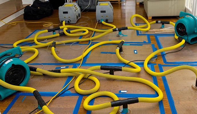 removing water from flooded floor