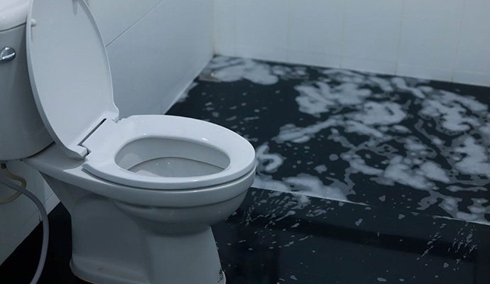 overflowing toilet