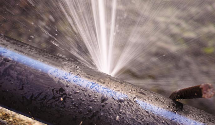 broken water pipe